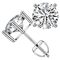 Moissanite Earrings 0.8CT-4Ct Diamond Stud Earrings for Women Men Moissanite Earrings 0.8CT-4Ct Jewelry Gift for Wife Gift for Her Women Mom Girlfriend Anniversary Birthday Gifts for Wife, Valentine's Day Gifts for Her Wedding Anniversay Gift for Wife ,Christmas , Mother's Day Gifts