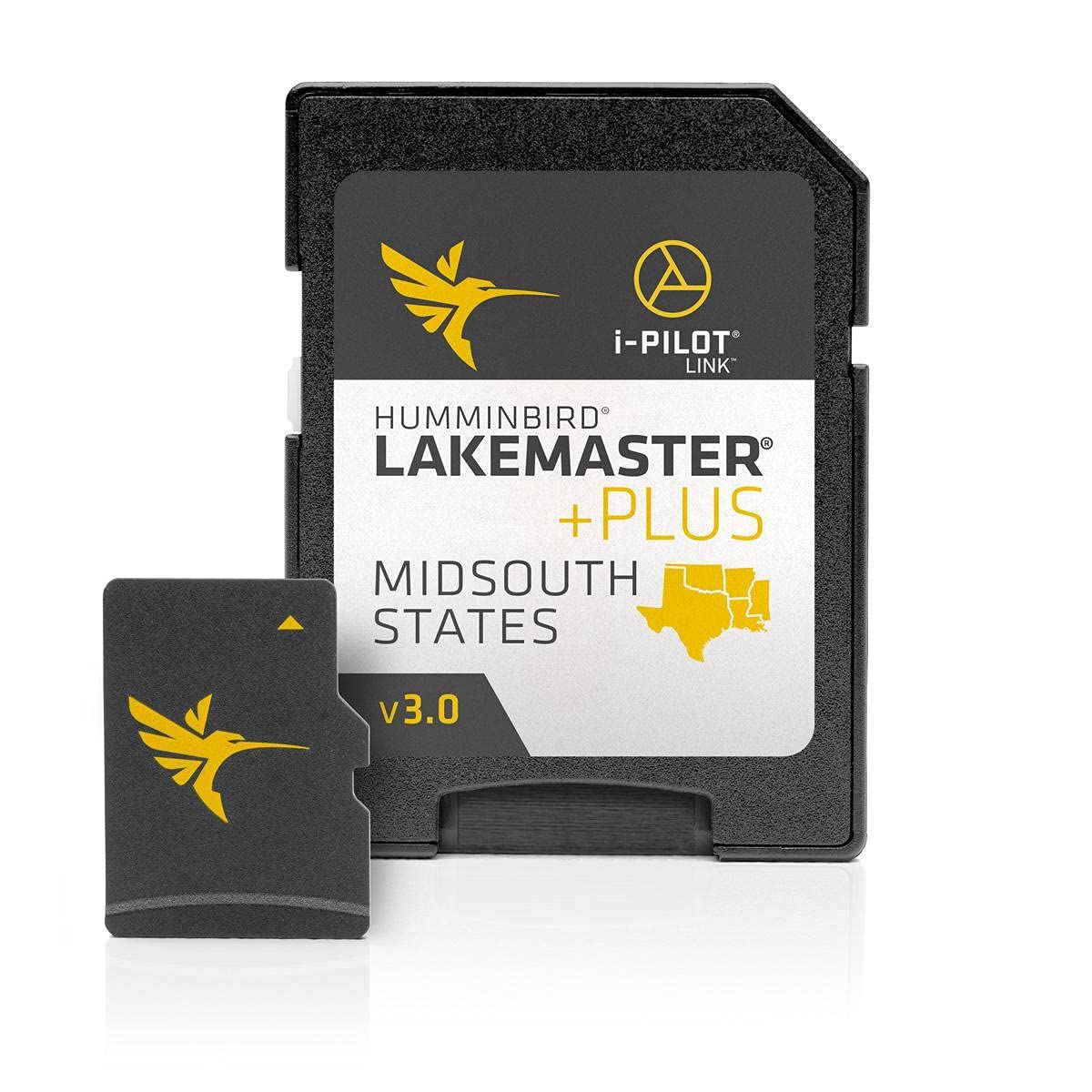 Humminbird 600009-8 LakeMaster Midsouth States Plus V3 Digital GPS Maps Micro Card , Black