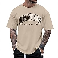 Tshirts Shirts for Men Graphic Vintage Summer Casual Letter Blouse Short Sleeve Round Neck Tops T Shirt Gifts for