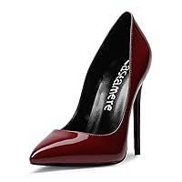 Castamere Womens High Heel Pumps Slip-on Pointy-Toe Elegant Stilettos Comfort Sexy Heel Shoes 4.7Inch Heels Black Lining