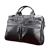 Men's Leather Messenger Briefcase Business Bags Computer Handbags