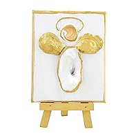 Mud Pie Oyster Easel Plaque, Angel, 5