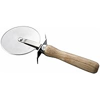 Winco 4-Inch Diameter Blade Pizza Cutter with Wooden Handle