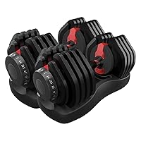 HAKENO 2 x 24 kg Adjustable Dumbbells, 15-in-1 Dumbbell Set, Adjustable Space-saving Dumbbells, Strength Training and Home Training, Variable Weights, Space-saving (24-40 kg)