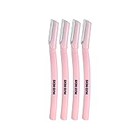 Skin Gym Dermaplaining Kit - Dermaplane Razor For Women - Removes Facial Hair, Peach Fuzz and Eyebrow Hair - For Gentle Smoother Skin, Pack of 4