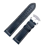 Vintage Italian Waxed Leather Watch Band Bracelet 18mm 20mm 22mm 24mm Strap Wrist Accessories (Color : 10mm Gold Clasp, Size : 18mm)