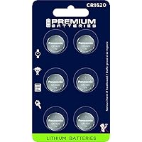 Premium CR1620 Battery Lithium 3V Coin Cell - Japanese Engineered High Capacity Batteries (6 Pack)