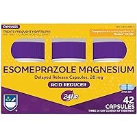 Acid Reducer Esomeprazole Magnesium, 20 mg - 14 Capsules, 3 Pack, 42 Count Total | Heartburn Relief