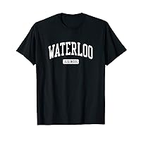 Waterloo Illinois IL Vintage Athletic Sports Design T-Shirt