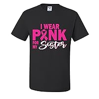 I Wear Pink for My Sister Survivor Breast Cancer Awareness Mens T-Shirts