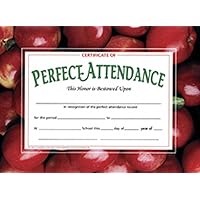 Flipside Products Hayes Certificate of Perfect Attendance, (Set of 30)