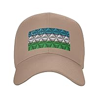 Flag of Uzbekistan with Polygon Effect Baseball Cap for Men Women Dad Hat Classic Adjustable Golf Hats