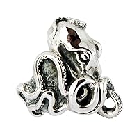 Bikerringshop Sterling Silver Octopus Ring