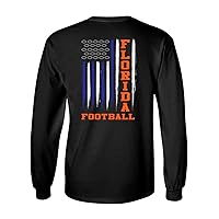 Football Team Color American Flag Long Sleeve Unisex T-Shirt