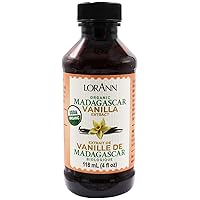 LorAnn Organic Madagascar Vanilla Extract 4 ounce bottle