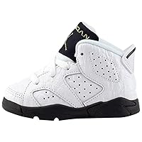 Nike Jordan 6 Retro (td) Toddler 384667-110 Size 4 White/Black