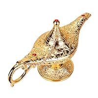 WEISIPU Aladdin Magic Genie Lamps - Classic Vintage Collectible Lamp for Home Decor, Parties, Halloween, and Birthdays (Gold)