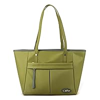 Oichy Tote Bag for Women Nylon Multi Pockets Shoulder Bags Large Capacity Work Bags Travel Purses and Handbags