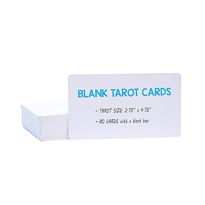 IMAGAME White Blank Tarot Cards Deck, 80 Cards, Standard Tarot Size(2.75 x  4.75), Make Your Own Tarot Cards and Oracle Cards