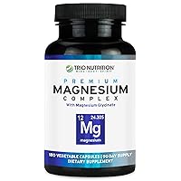 Trio Nutrition Magnesium Complex 90 Day Supply | 420 mg Magnesium Supplement | Magnesium Glycinate & Vitamin B6 |Rapid Absorption | Calm, Relax, and Recovery | Vegetable Capsules*