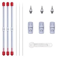 Uouteo 3PCS 0.4mm Airbrush Nozzle and Airbrush Needles Replacement Parts  for Airbrush Spray Gun