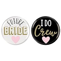 I Do Crew' Multicolor Metal & Fabric Buttons (Pack Of 8) - 1.75