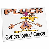 3dRose Chicken Pluck Gynecological Cancer Awareness Ribbon... - Desk Pad Place Mats (dpd-114778-1)