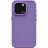 OtterBox iPhone 15 Pro (Only) FRĒ Series Waterproof Case with MagSafe (Designed by LifeProof) - RULE OF PLUM (Purple), waterproof, 60% recycled plastic, sleek and stylish