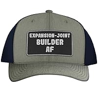 Expansion-Joint Builder AF - Leather Black Patch Engraved Trucker Hat