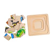 ERINGOGO 1 Set Growing up Jigsaw Puzzle Simulation Animal Puzzles Montessori Puzzles Butterfly Toys for Kids Frog Toys Wooden Teaching Aids Three-Dimensional Men and Women