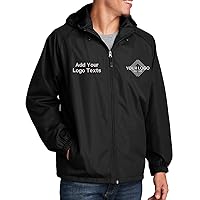 INK STITCH Men Jst73 Custom Personalized Add Logo Texts Team Sports Hooded Full Zip Up Jackets