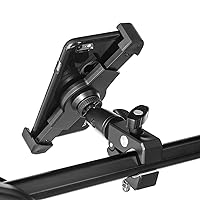 GRIFITI Nootle Heavy Duty Metal Bike Clamp and Universal Phone Mount Adjustable for All iPhones, Smartphones, Galaxy, Andriod, HTC One, Nokia, Fits Handlebars, Music and Mic Stands, Tripods