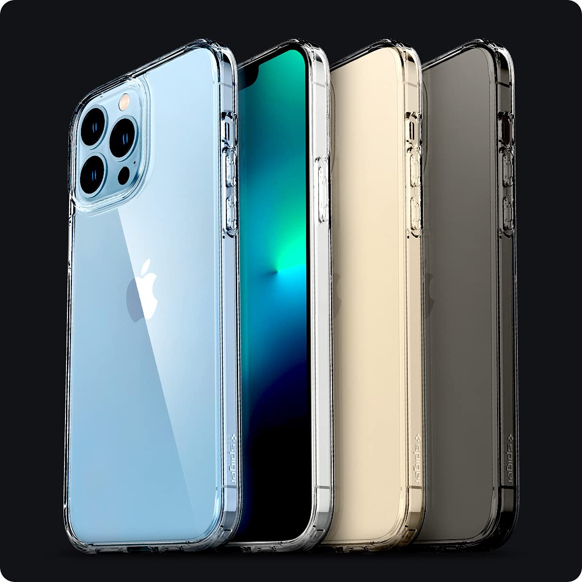 Spigen Ultra Hybrid [Anti-Yellowing Technology] Designed for iPhone 13 Pro Max Case (2021) - Crystal Clear