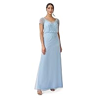 Adrianna Papell Women's Beaded Blouson Long Dress