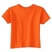 Rabbit Skins 5.5 oz Little Kid Short-Sleeve T-Shirt, 7, Orange