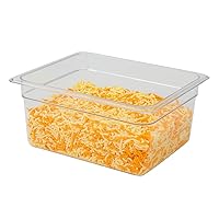 Restaurantware Met Lux 1/2 Size Food Storage Container 1 6 Inch Deep Proofing Box - Rectangle Graduated Measurements Clear Plastic Food Grade Storage Container Dishwashable Lids Sold Separately