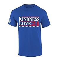 Mens Patriotic Tshirt Kindness and Love 2024 Short Sleeve T-Shirt