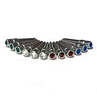 WE Games Chrome Cribbage Pegs with Swarovski Austrian Crystals - Set of 12 -Red, Clear, Green, and Blue Crystals