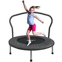 Ativafit 36/40'' Fitness Trampoline for Kids and Adults Foldable Mini Trampoline with Comfortable Foam Handle Workout Indoor Outdoor Home Use