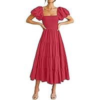 Women's Spring Dresses 2024 Summer Cover Ups Dress Loose Soft Cover Up Swimwear Beach Sundress Casual, S-XL
