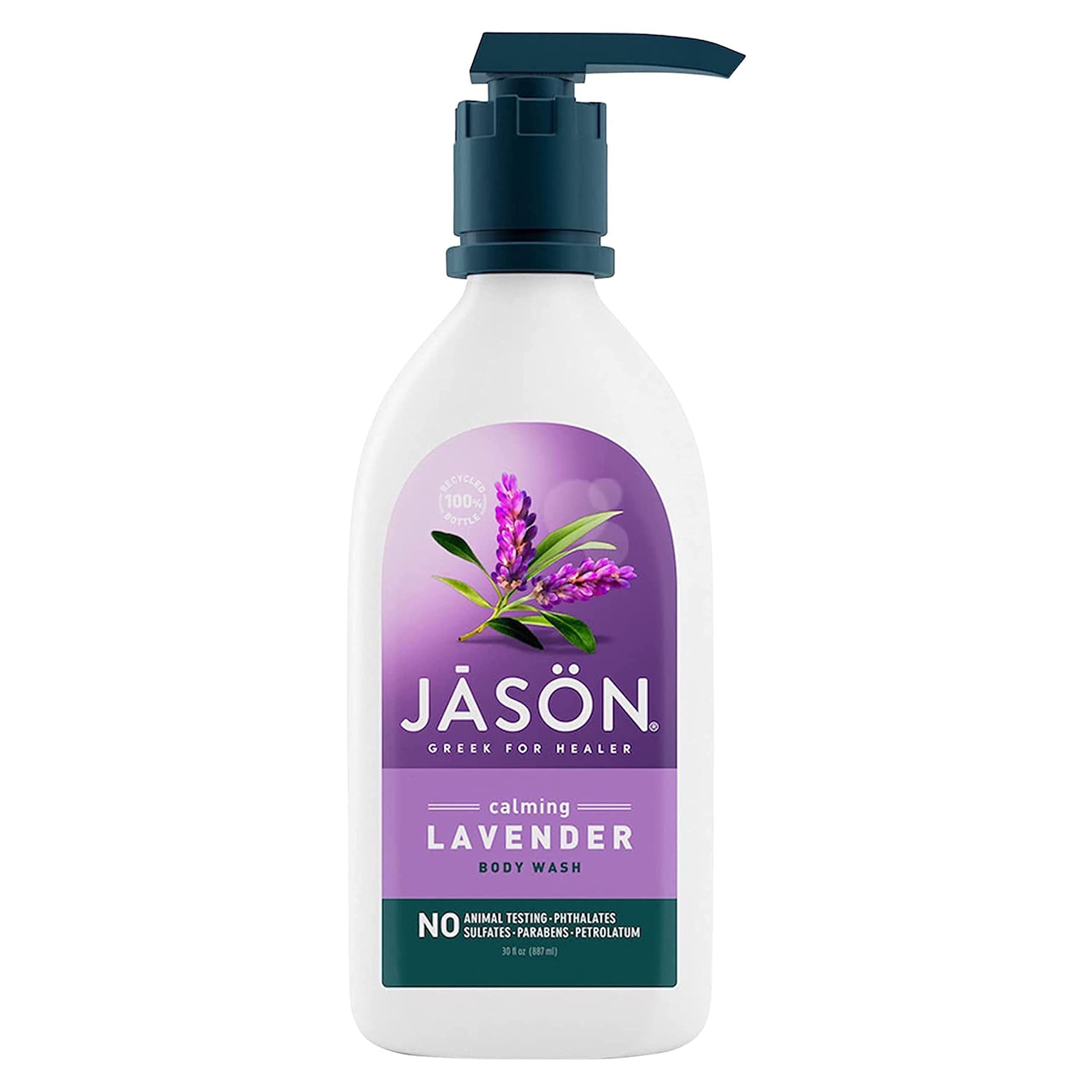 JASON Natural Body Wash & Shower Gel, Calming Lavender, 30 Oz