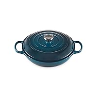 Le Creuset Enameled Cast Iron Signature Braiser, 3.5 qt., Deep Teal