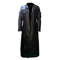 Men's The Punisher Frank Castle Thomas Jane Synthetic Leather Trench Coat Black