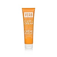 VERB Curl Cream – Vegan Curl Styling Cream – Lightweight Leave In Curl Defining Cream – Anti-Frizz Curl Cream Provides Shape, Softness and Hold – Paraben Free, Sulfate Free Curl Styler, 5.3 fl oz