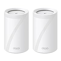 Tri-Band WiFi 7 BE10000 Whole Home Mesh System (Deco BE63) | 6-Stream 10 Gbps | 4 × 2.5G Ports Wired Backhaul, 4× Smart Internal Antennas | VPN, AI-Roaming, MU-MIMO, HomeShield (2-Pack)