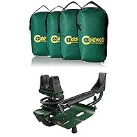 Caldwell 533117 Lead Shot Weight Bag - 4 Pack, Green Lead Sled DFT 2 Adjustable Ambidextrous Recoil Reducing Rifle Shooting Rest for Outdoor Range