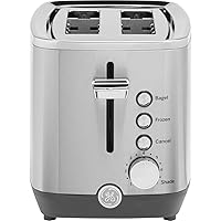 Stainless Steel Toaster | 2 Slice | Extra Wide Slots for Toasting Bagels, Breads, Waffles & More | 7 Shade Options for the Entire Household to Enjoy | Countertop Kitchen Essentials | 850 Watts