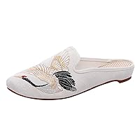 Women‘s Sandals Ladies Flip Flops Slope Heel Casual Sandals Large Comfortable Fish Mouth Sandals(White,Size 8)