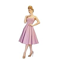 1950s Inspired Peggy Retro Circle Fit & Flare Dress in Lavender