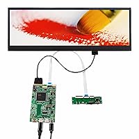 VSDISPLAY 14 Inch 3840x1100 4K IPS Stretched Bar LCD Screen 14'' Slim Panel with Tempered Protective Glass Works with Mini HD-MI Type-C LCD Board,Used for Laptop/PC/Computer/Game Monitor